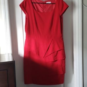 Red Calvin Klein dress size 14